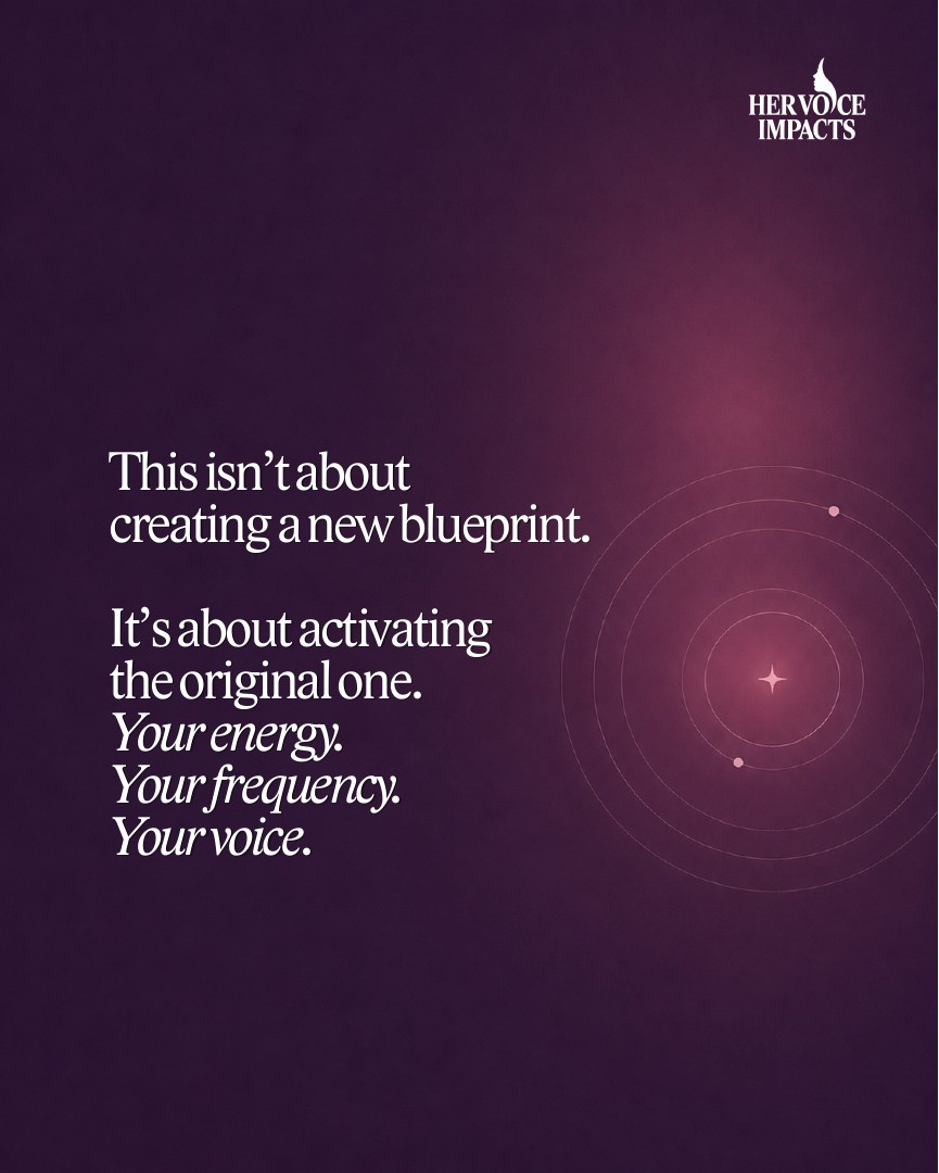 Her Voice Impacts carousel slide about activating your original self